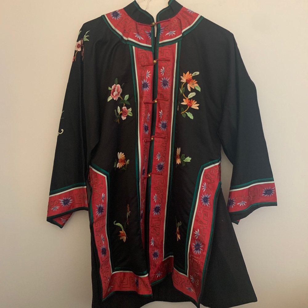 pure silk hand embroidered kimono